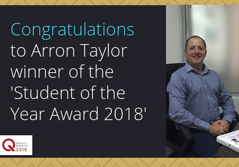 Arron Taylor has been named ‘Student of the Year Award 2018’ by D